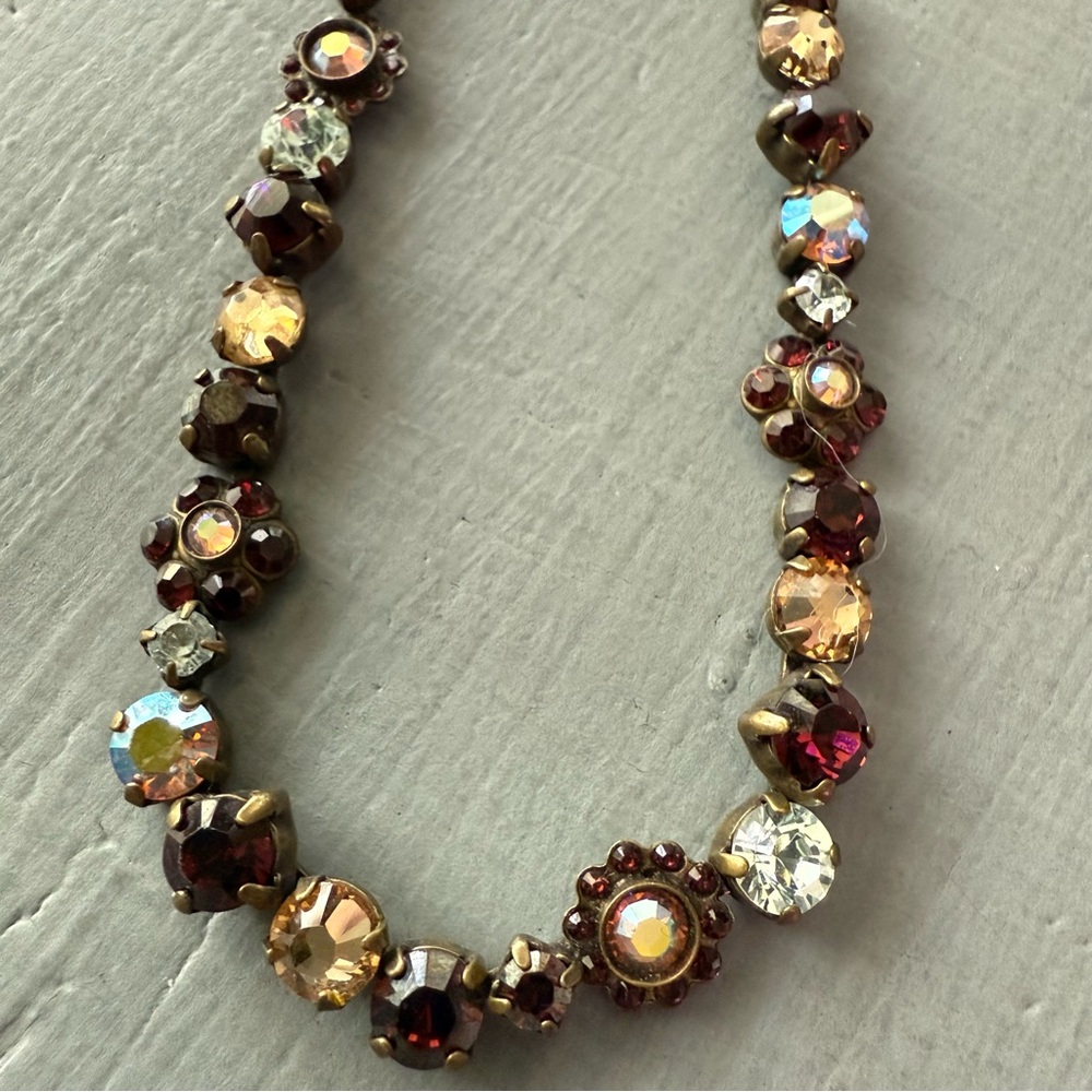 Sorrelli Crystal Brass Tone Statement Necklace